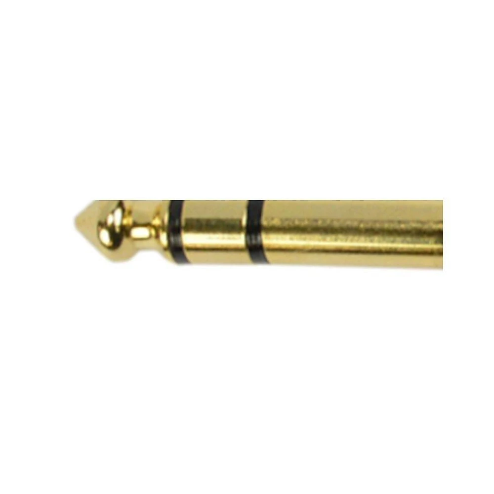 Adaptador P2-P10 ST Vermelho com Acabamento Banhado a Ouro 18K Santo Angelo