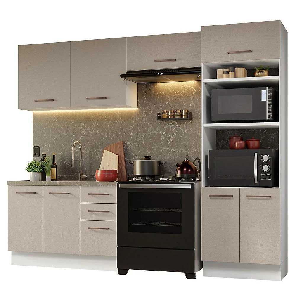 Armário de cozinha completa 270cm agata madesa 08