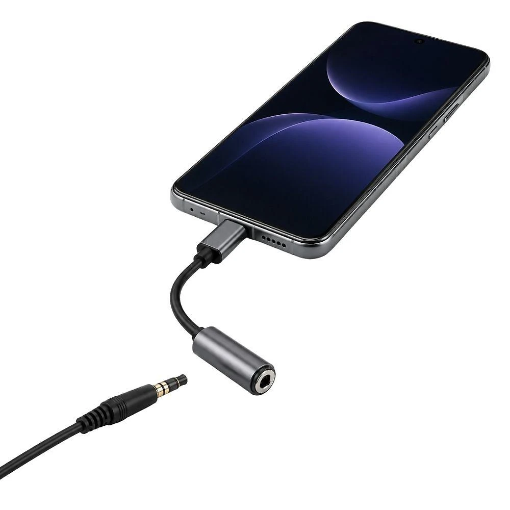 Cabo USB C para P2 MDM para Audio em Dispositivos Compatíveis com Fone e Microfone Flexível Preto