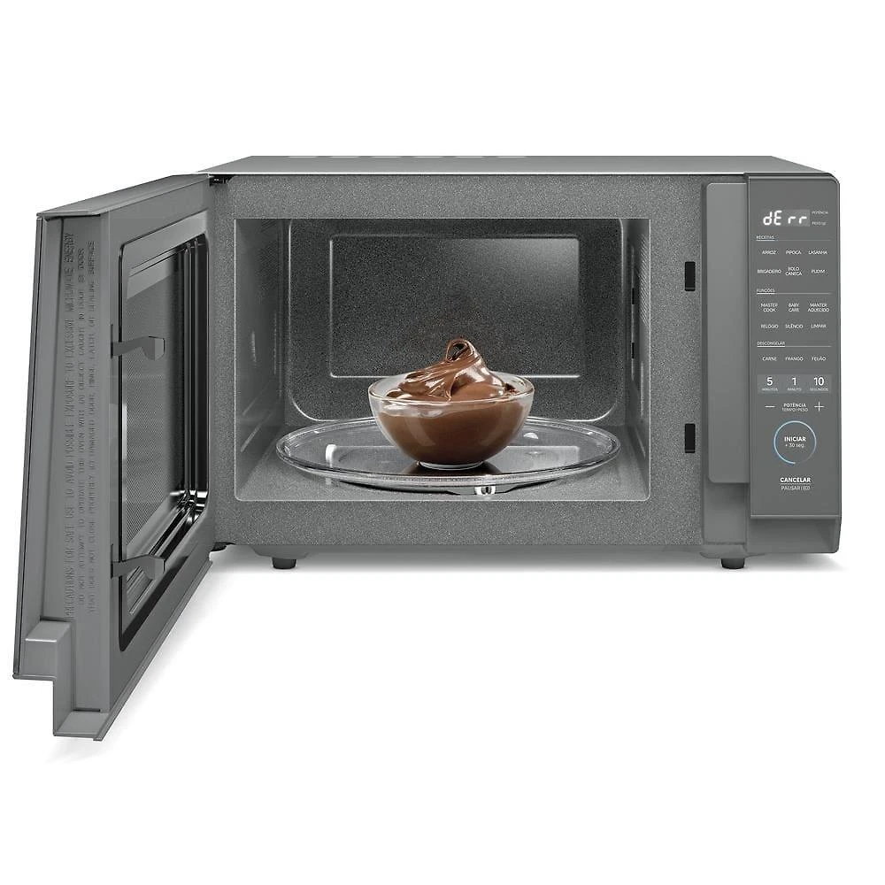 Micro-ondas midea mhp35s mastercook 35l 1450w painel touch smart plate prata espelhado