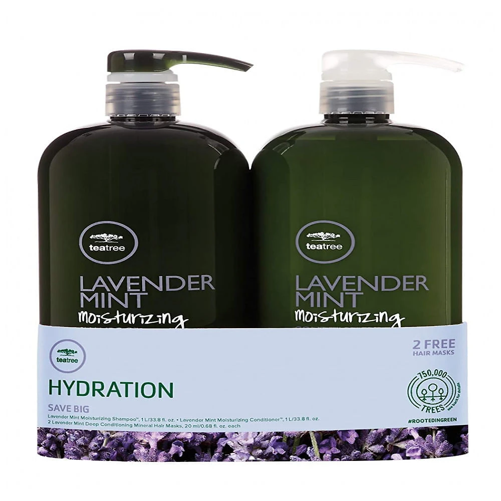 Tea Tree Kit Shampoo e Condicionador Cha de Lavanda Sem Parabenos Sem Gluten 1L