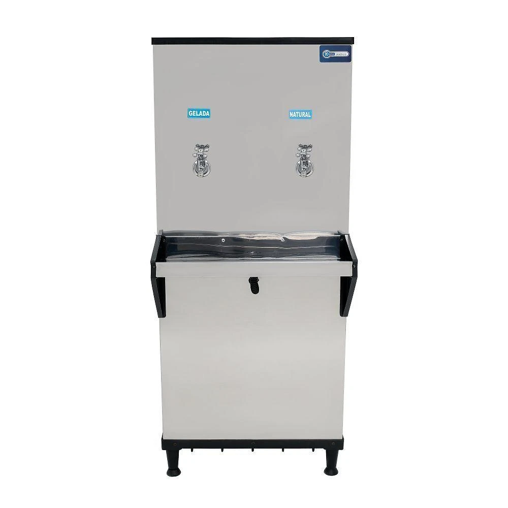Bebedouro industrial de coluna kx05-d ng 2t Água gelada e natural inox 220v