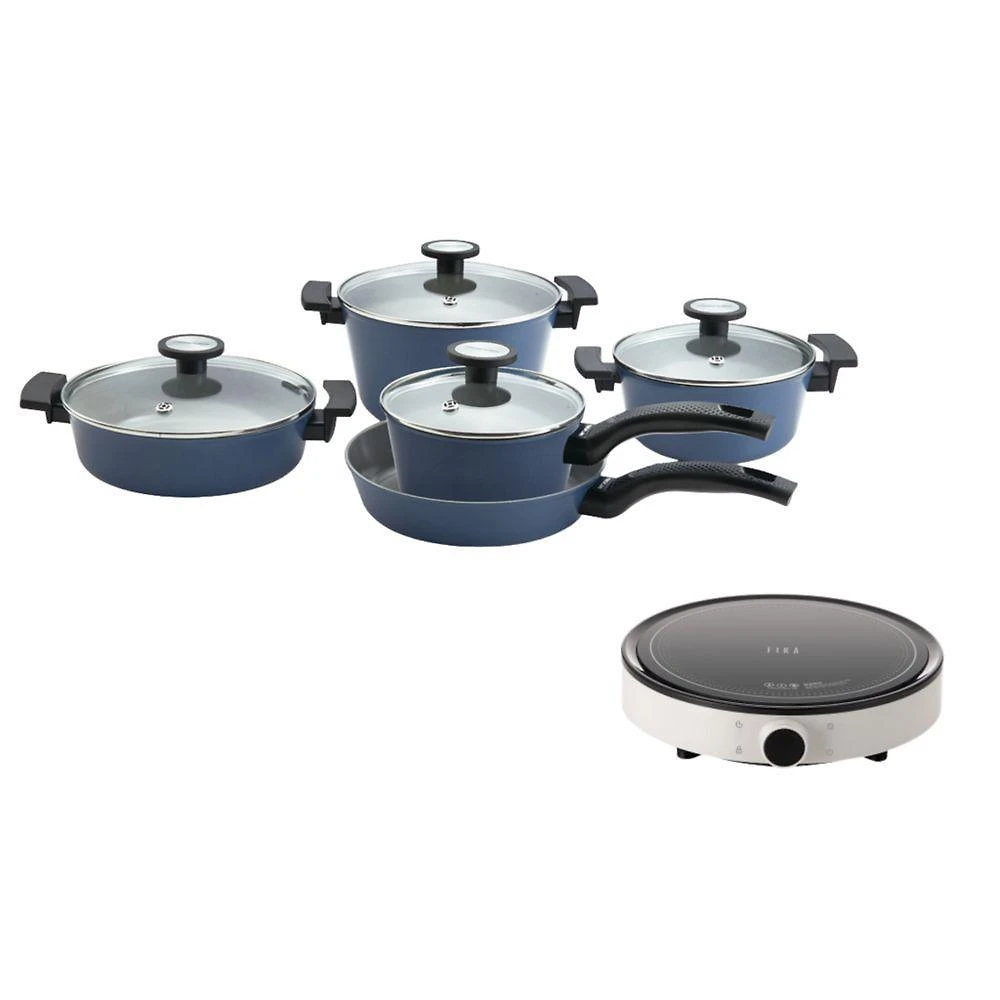 Conjunto Reverse Azul + Fogão De Indução Fika 220V