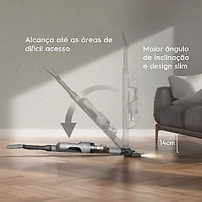 Aspirador de Pó Vertical Sem Fio Electrolux Cyclonic Power ERG018 90W 2em1 Cinza