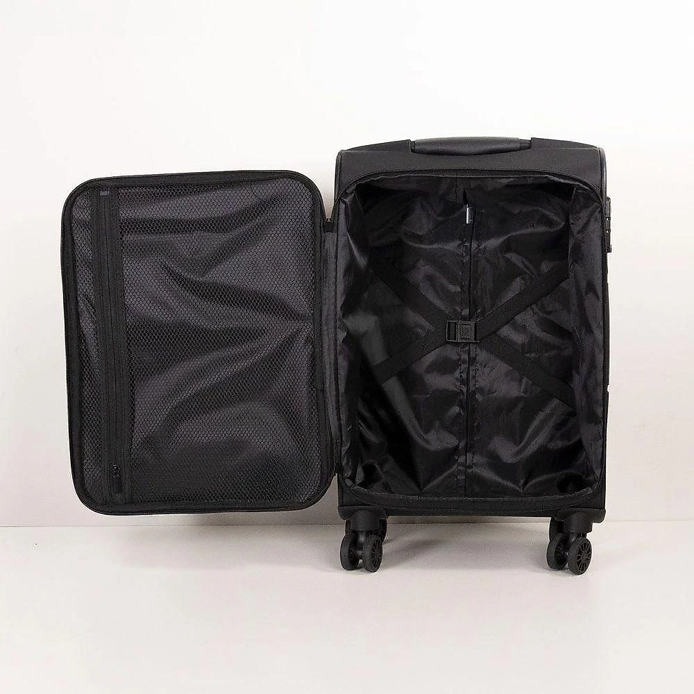 Mala de Viagem de Bordo 10 kg Poliéster Resistente à Água com Rodas 360º Cadeado TSA Mala de Viagem