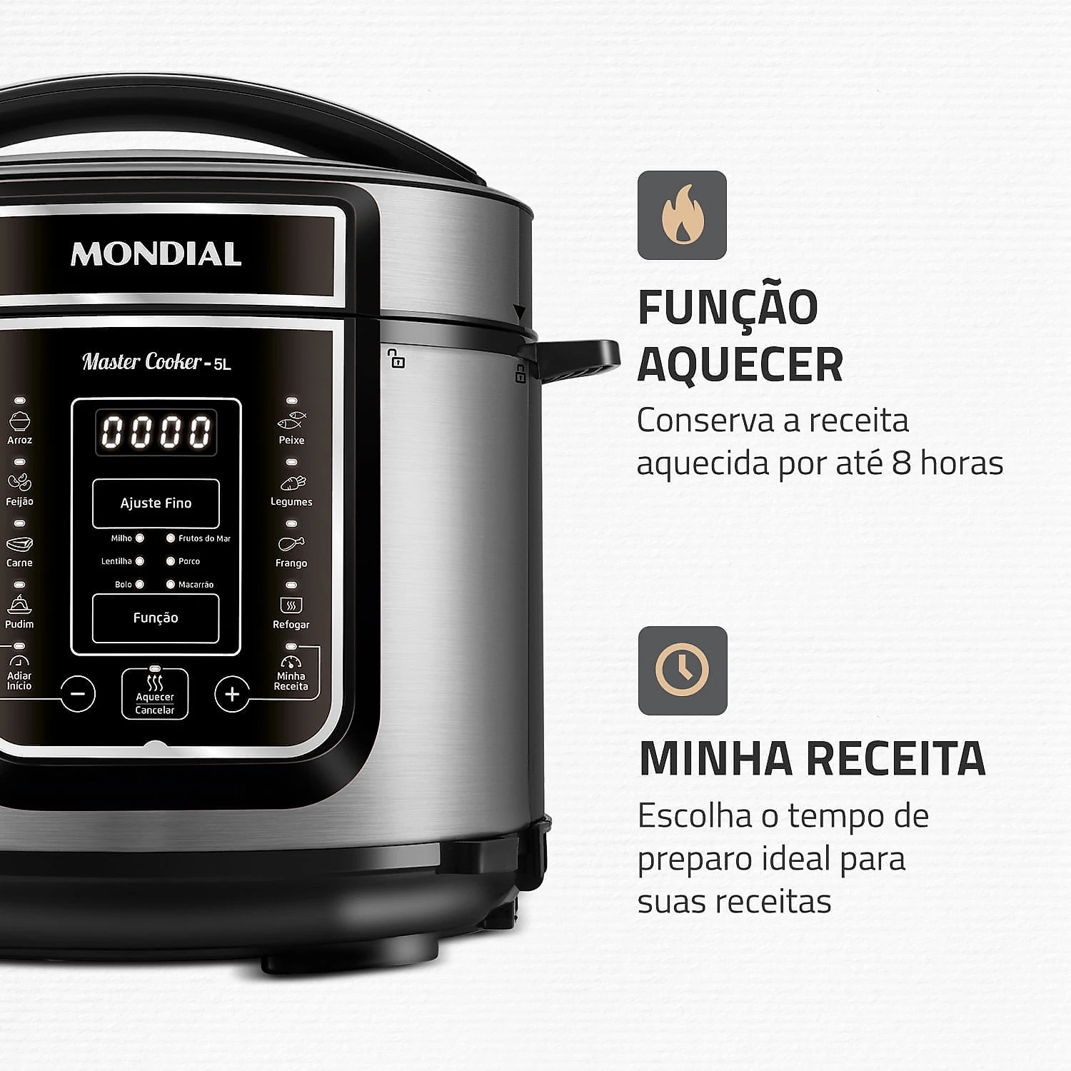 Panela de Pressão Elétrica Mondial  Digital Master Cooker PE-38 127V