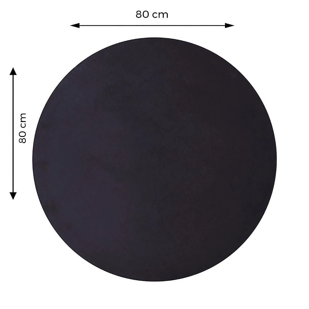 Mesa Delta 76,50 Cm (altura) Com Tampo Em Mdp Redonda 80 Cm Preto