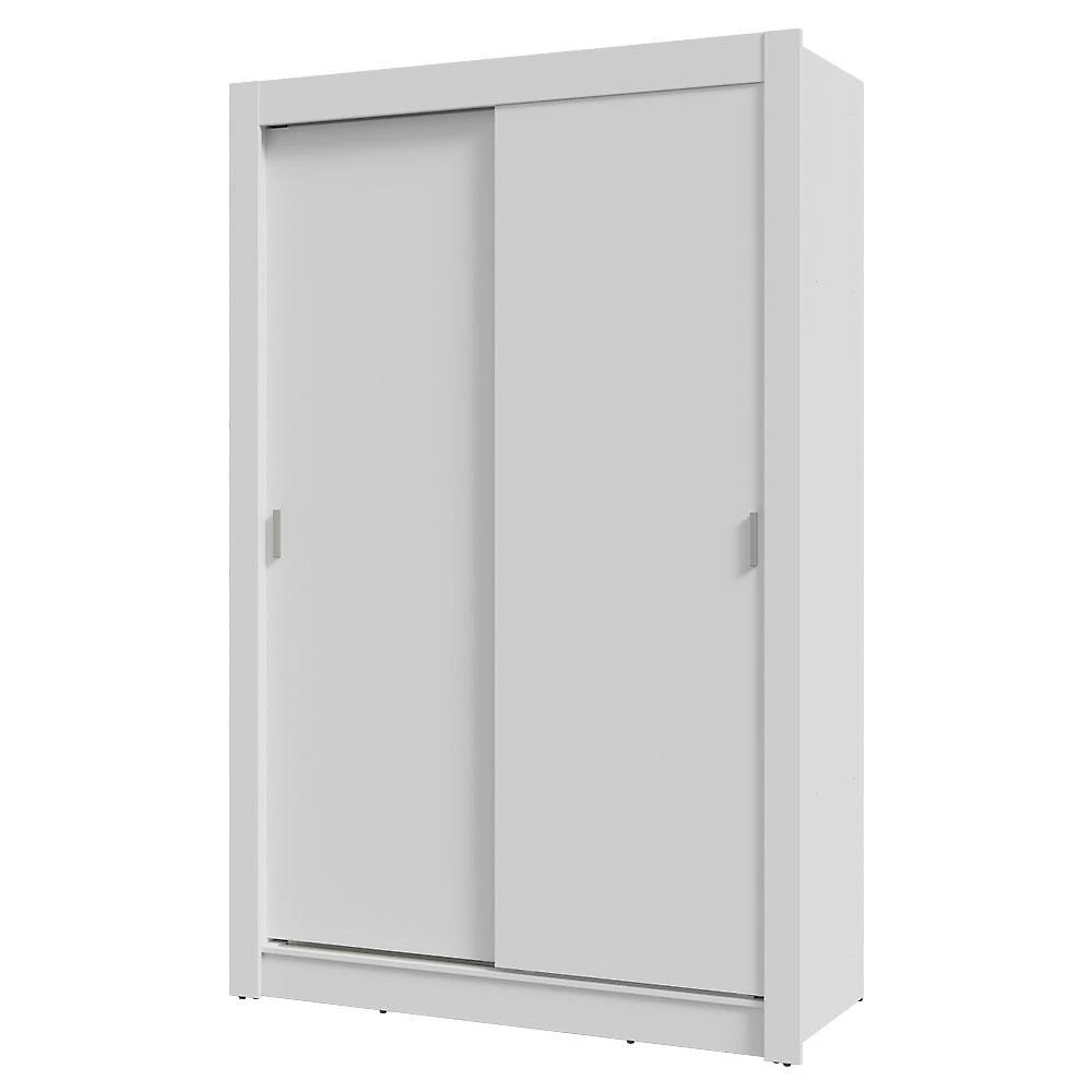 Guarda-roupa solteiro 2 portas de correr branco milano madesa