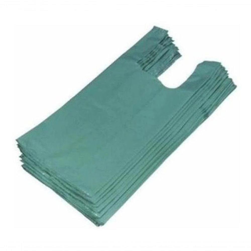 Sacola Reciclada 30x40 Verde com 5kg em Polietileno de Alta Densidade Reutilizável Higipack