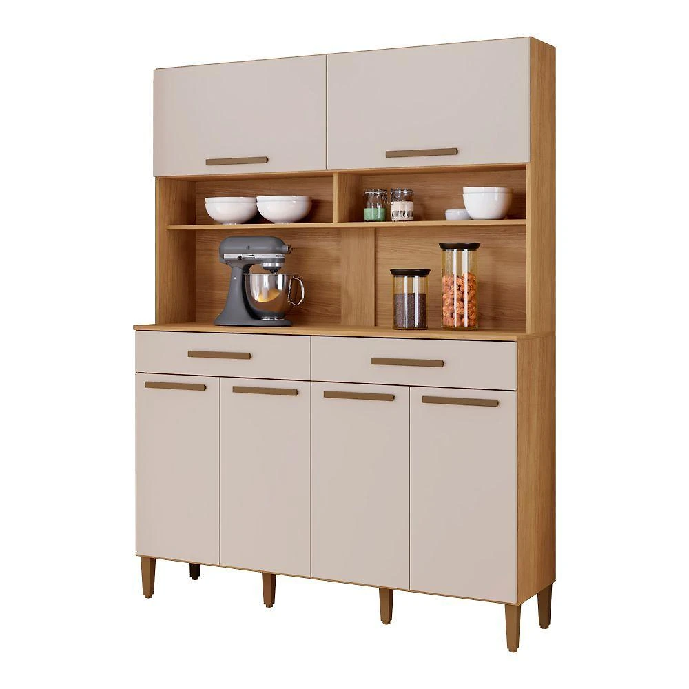 Kit Cozinha Itália 6 Portas 2 Gavetas MDF-MDP 138CM Arte Móveis