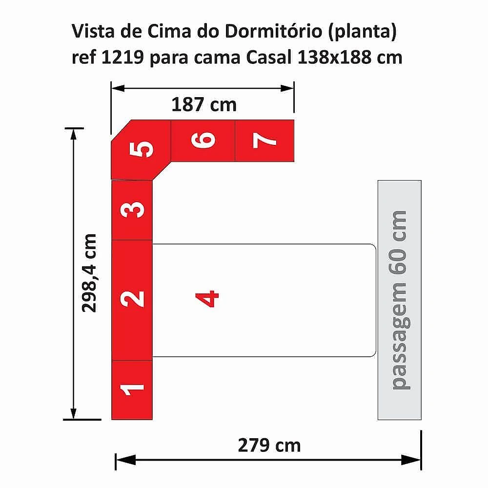 Dormitório De Casal Completo 1219 Branco