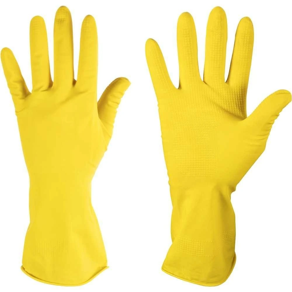 Luva de Látex LV-LAF-9 para Serviços Gerais Antiderrapante Amarelo Imbat