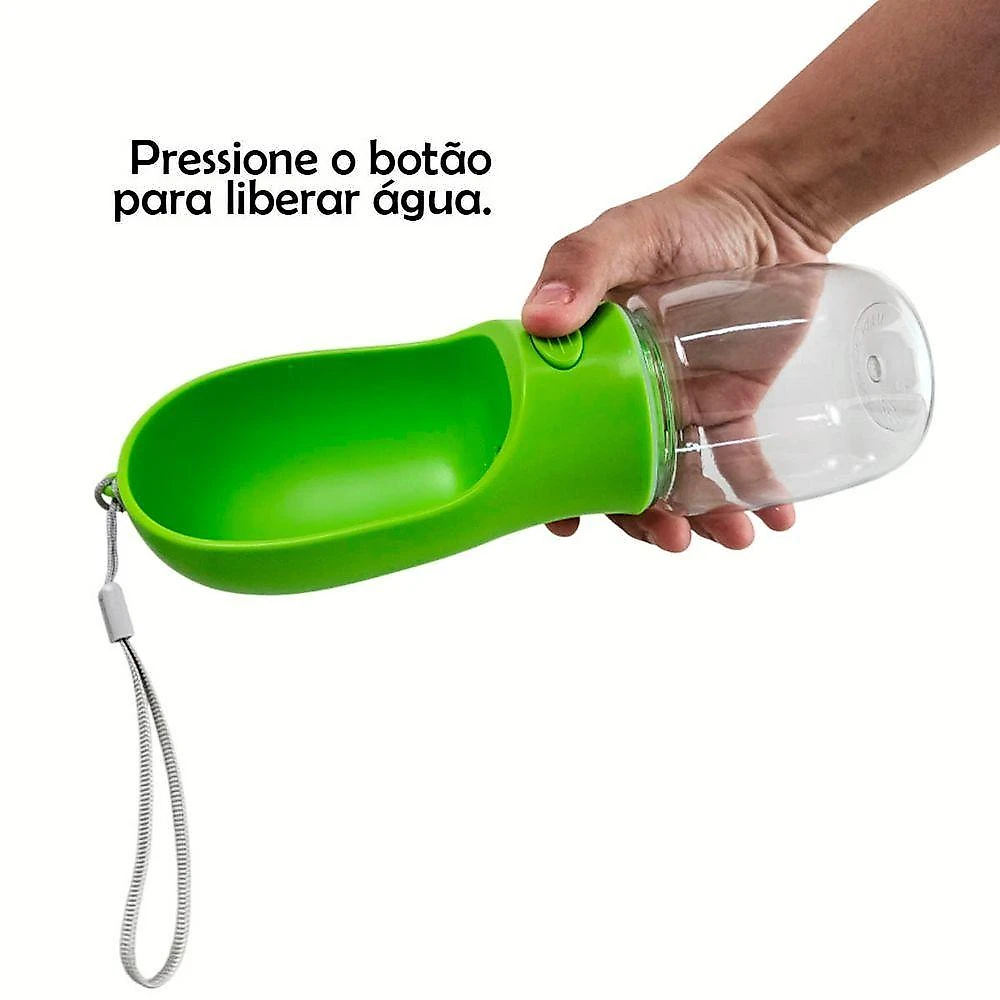 Garrafa Bebedouro Portátil Pets AB Mídia SU-COP Cães e Gatos Verde 350ML