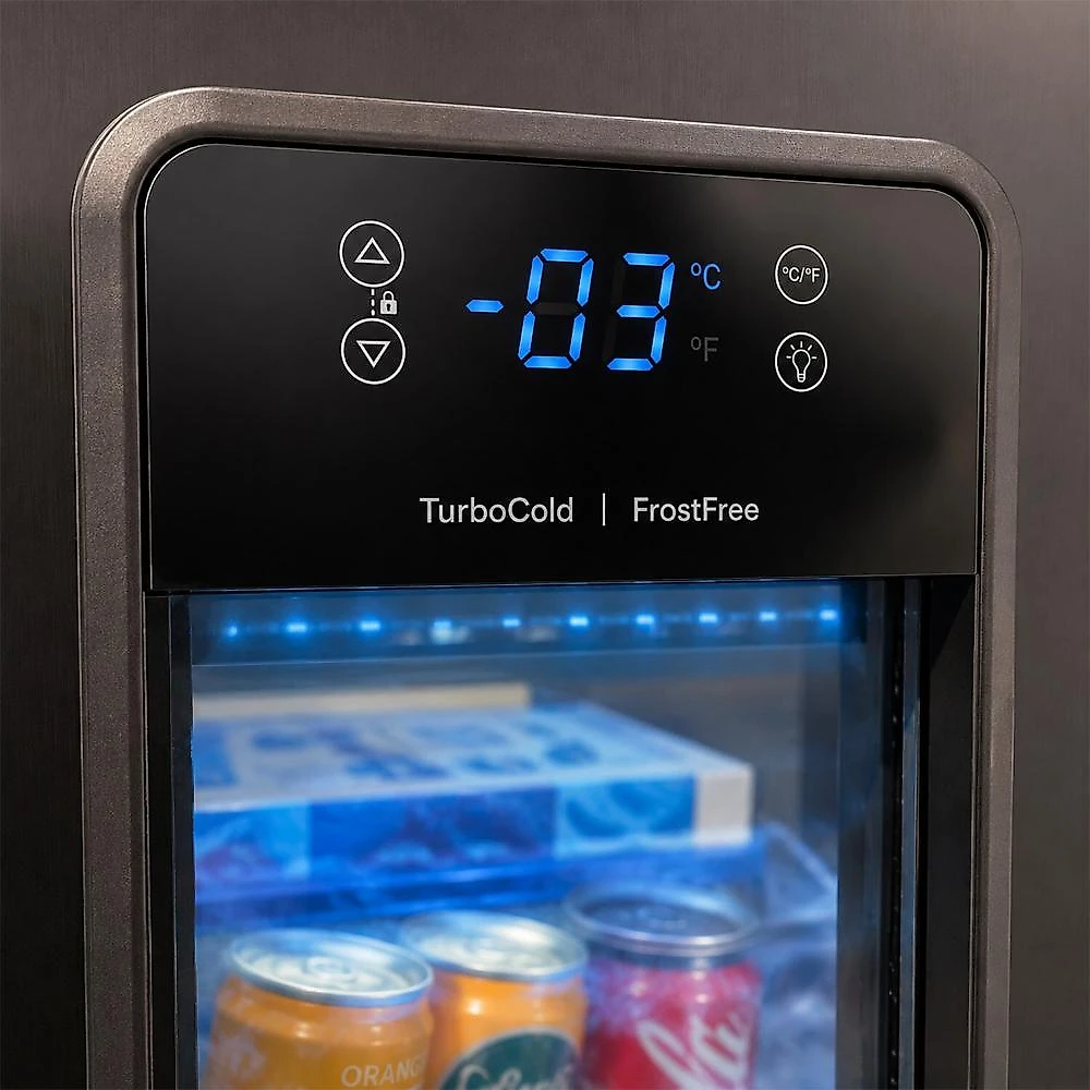 Cervejeira Expositor Vertical 360 Litros Frost Free EOS Bierhaus MAX Preto/Inox Titanium ECE360T 110V
