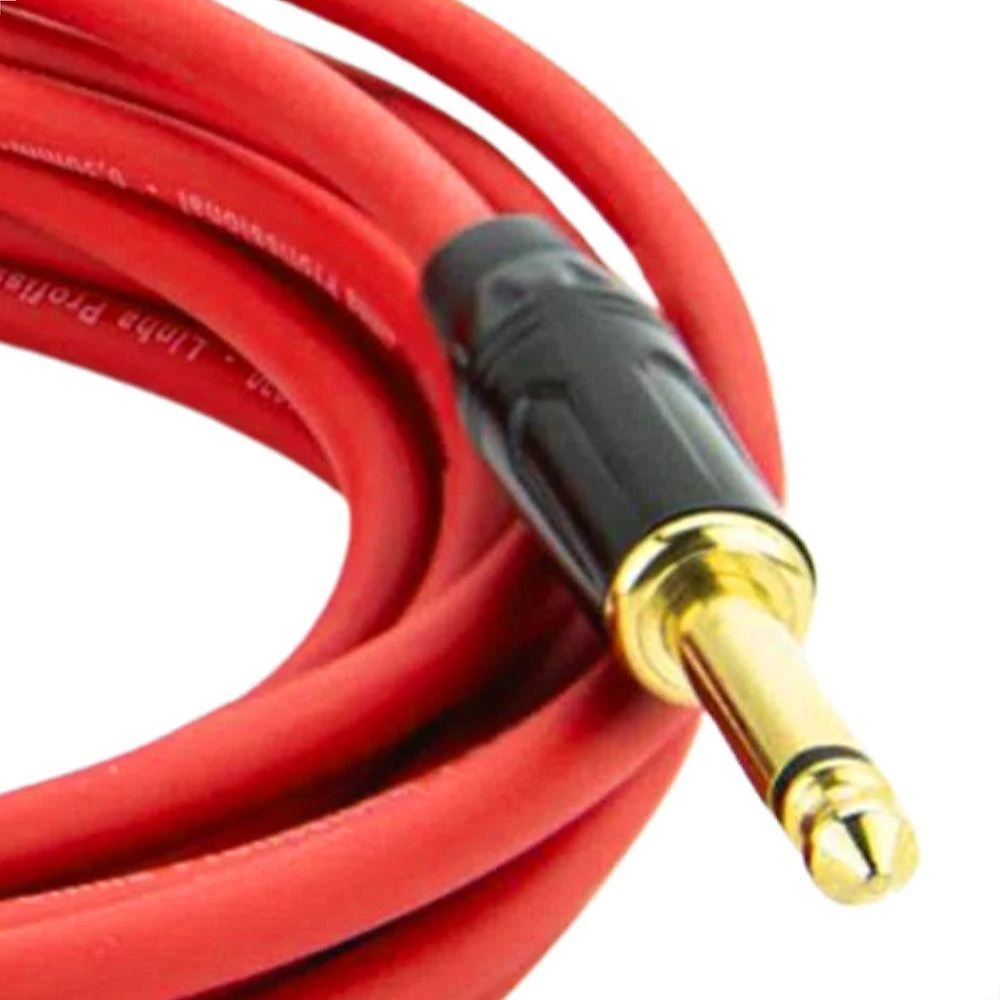 Cabo P10 Para P10 Mono Profissional - Vermelho 50 Metros
