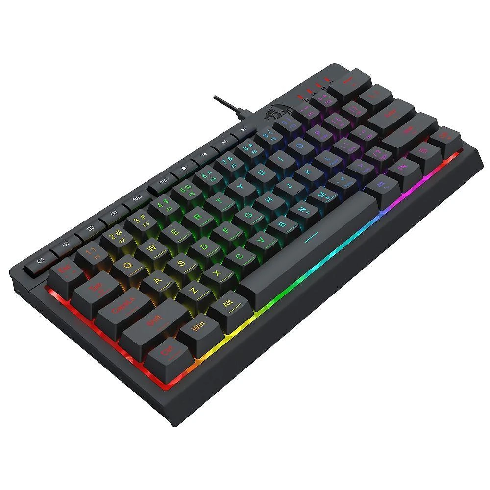 Teclado Gamer K522-RGB Shiva 61 Iluminação RGB Switches Mecânicos Preto