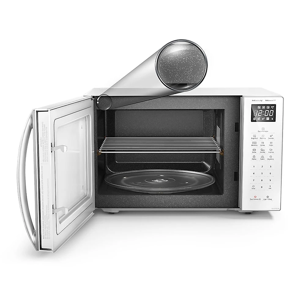 Microondas Panasonic Dupla Refeição 34L Branco - ST65LWRU 110v
