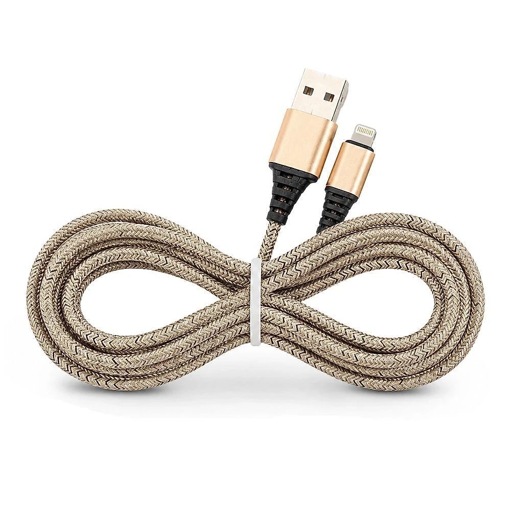 Cabo de Dados USB Lightning Kive KV-061 Turbo 3.4A Nylon Trançado 1M
