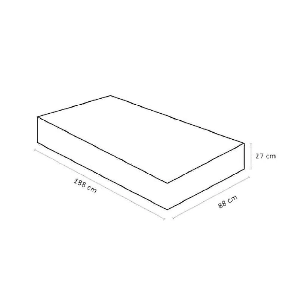 Colchão Elegant Solteiro Nanolastic 88x188x27cm - 1041527852 - Ortobom