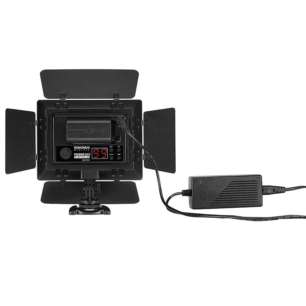 Miniatura Kit Painel Iluminador Led Yongnuo YN300 III Cor Variável com Fonte DC 12V 5Amp (Bivolt)