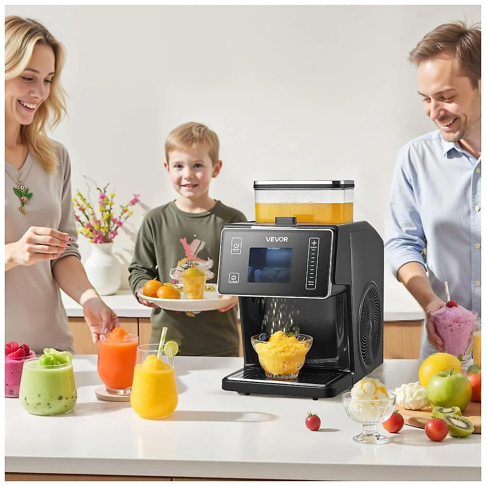 Máquina de Raspadinha Neve VEVOR ZB-2002M 20kg/dia 8 Velocidades Lâmina Inox 110V