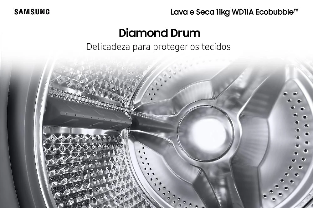 Lava e Seca Samsung Ecobubble 11kg Branca WD11A 127V