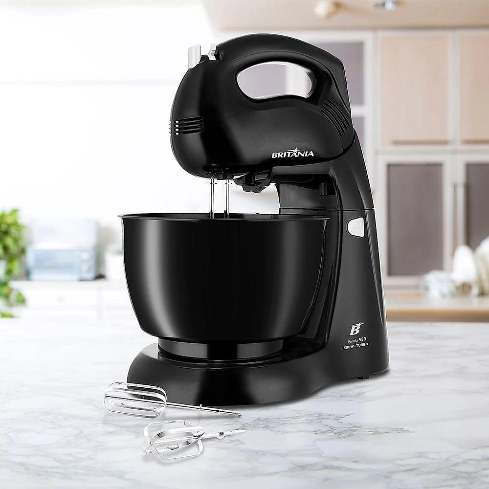 Batedeira Convencional Britânia Pérola 550 4,3L 500W Preto 110V