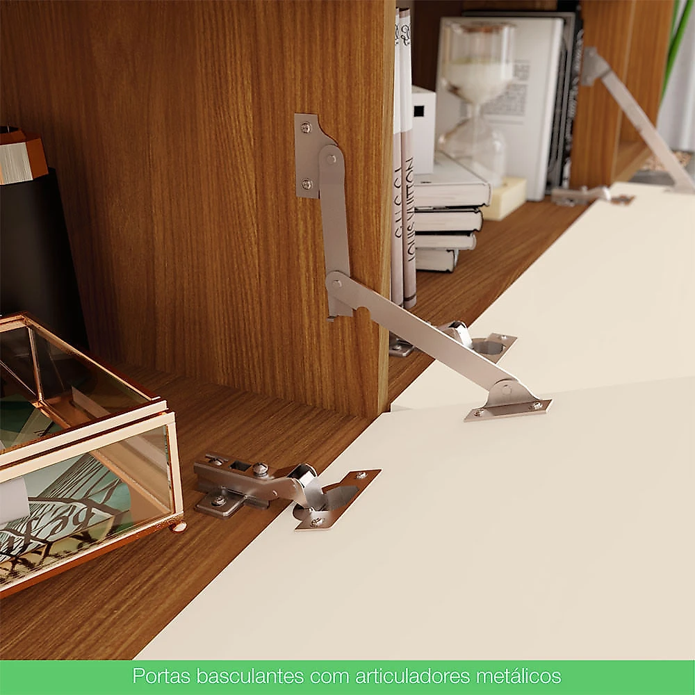 Painel para TV ate 65 Polegadas Kiara Casa 812 Nature com Off White