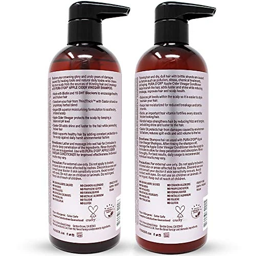 Shampoo e Condicionador Óleo de Argan Todos os Tipos de Cabelos Homens e Mulheres 473ml