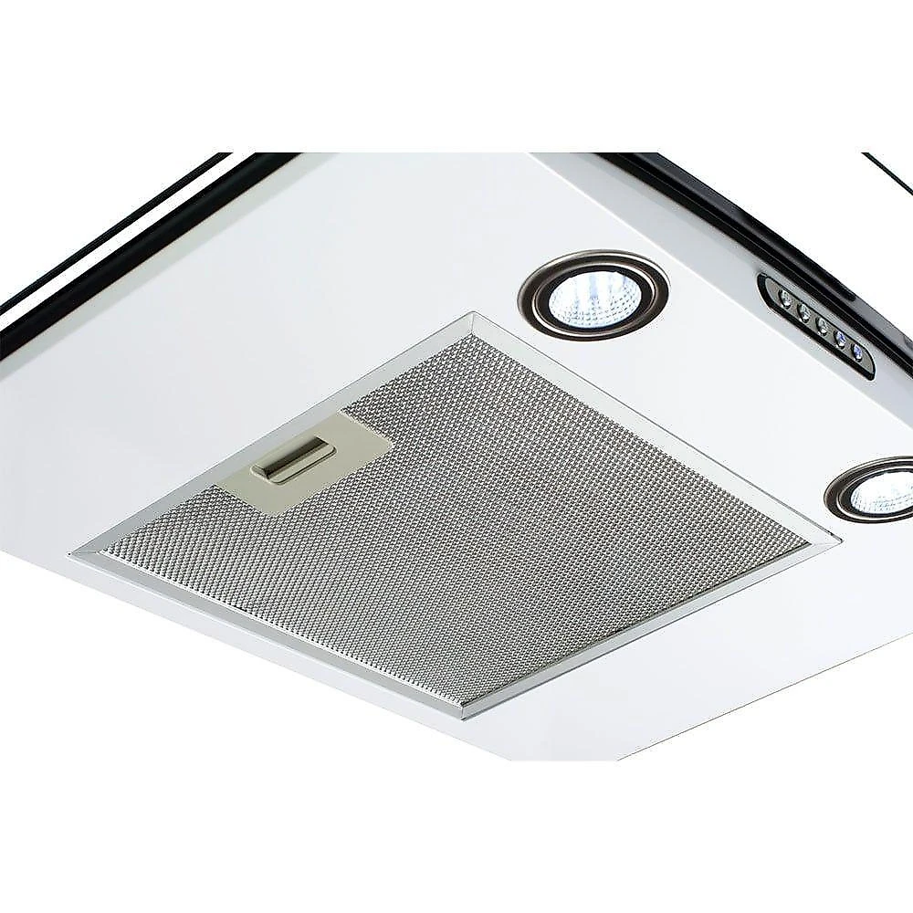 Coifa De Parede 90cm Vidro Curvo Slim Fogatti Branco 110V