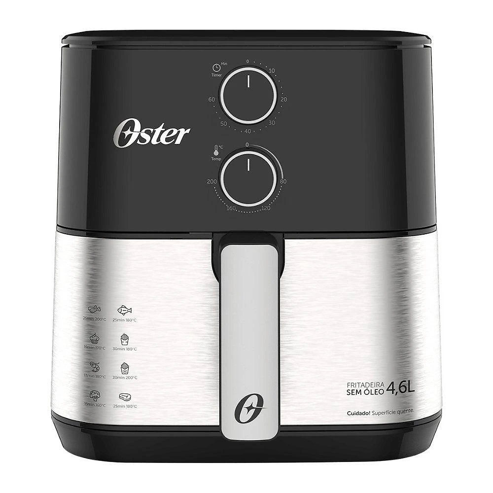 Fritadeira sem Óleo Air Fryer Oster OFRT520-220 4,6L 1500W Inox 220V