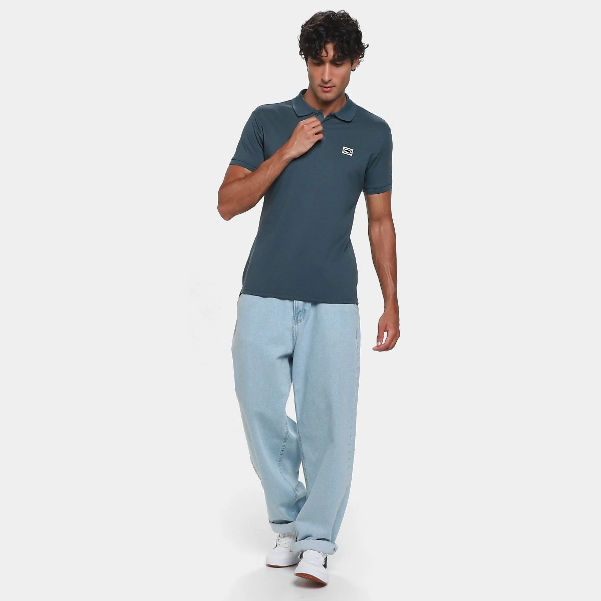 Camisa Polo Ecko Basic Masculina Azul - G