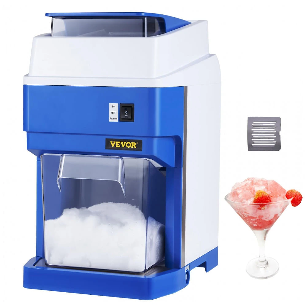 Máquina de Raspadinha Triturador de Gelo VEVOR 265 lbs/h Lâminas Inox 650W Frozen 110V