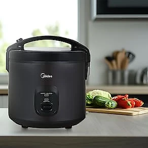 Panela de Arroz Elétrica Midea 5L Revestimento Blackstone e Bandeja a Vapor Preta 110V