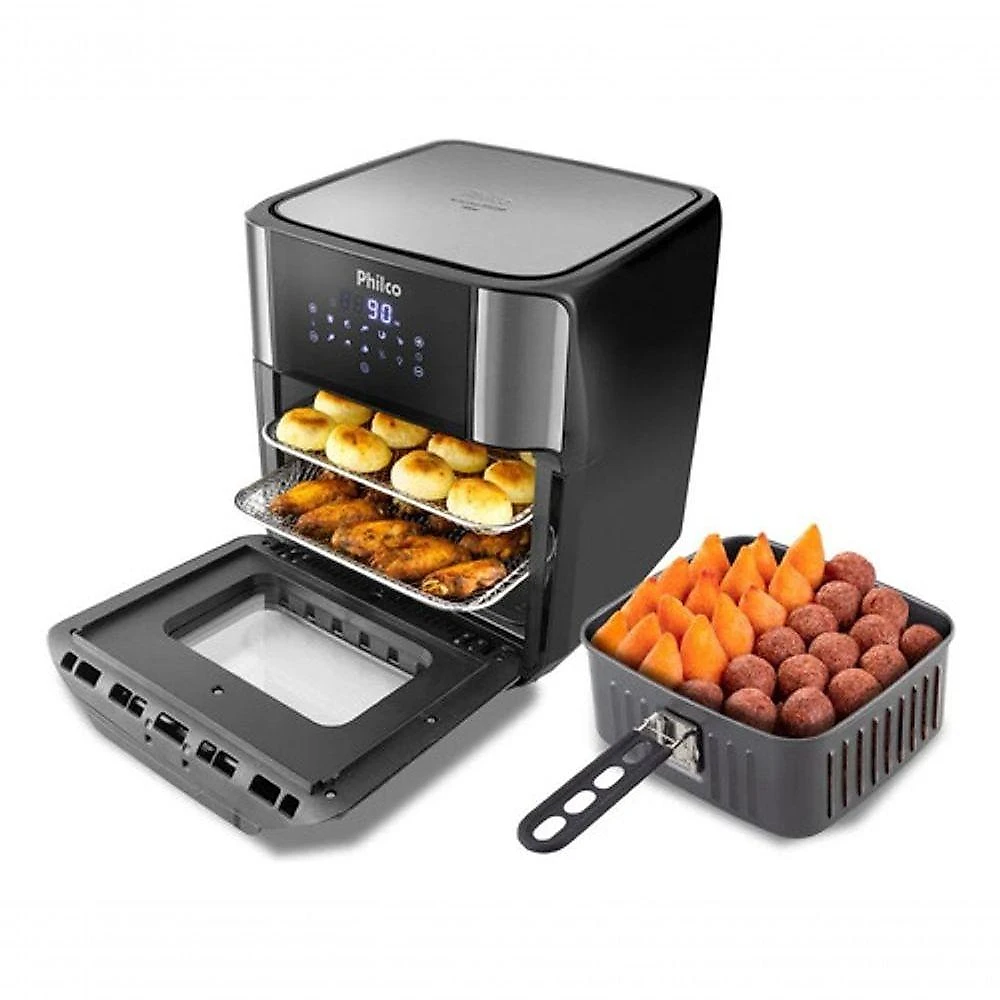 Fritadeira Air Fryer Oven Philco Pfr2250v 4 Em 1 12l 1800w. Voltagem:110v