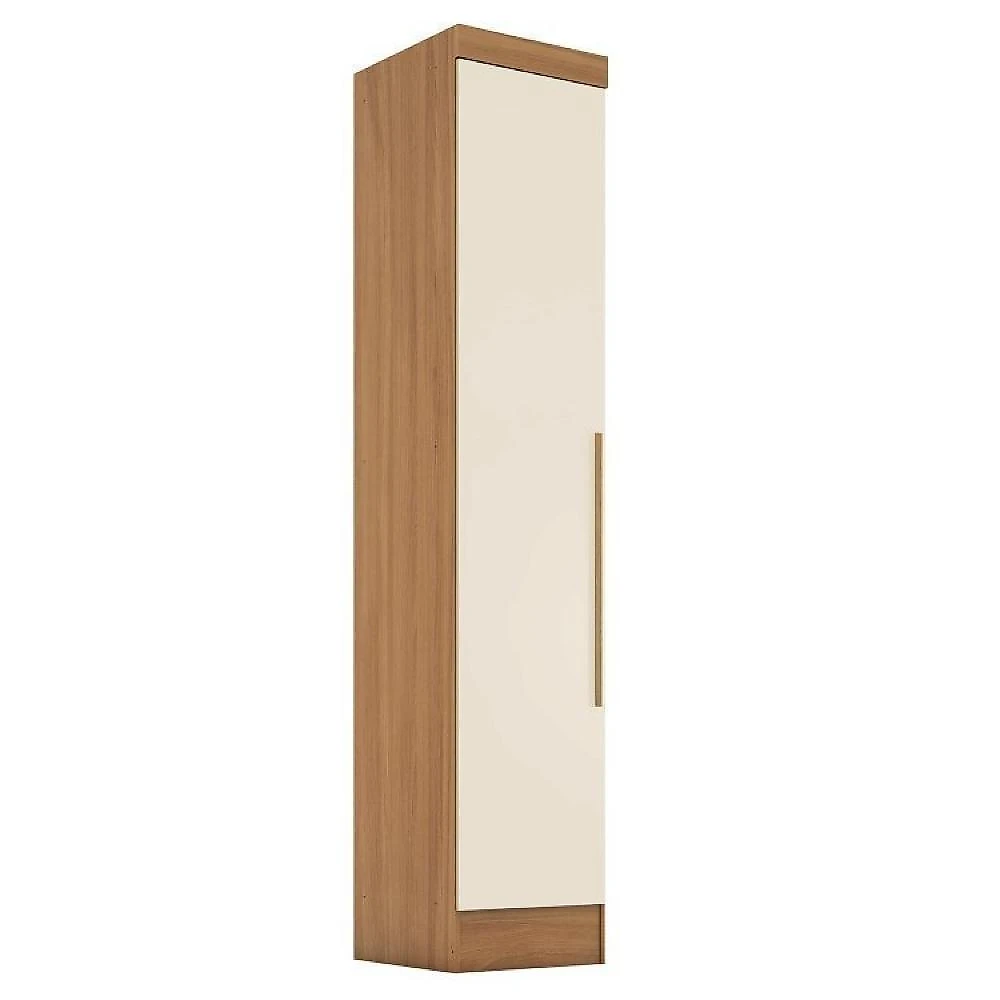 Quarto de Casal Completo 5 Peças 6 Portas 4 Gavetas com Maleiro Smart Plus Cinamomo/Off White
