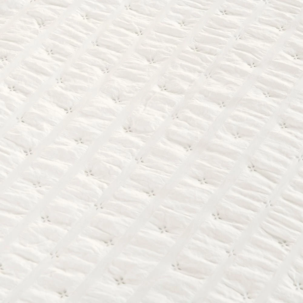Kit colcha cobre leito plissê casal seersucker premium 3 peças maciez e leveza com textura 3d palha marfim