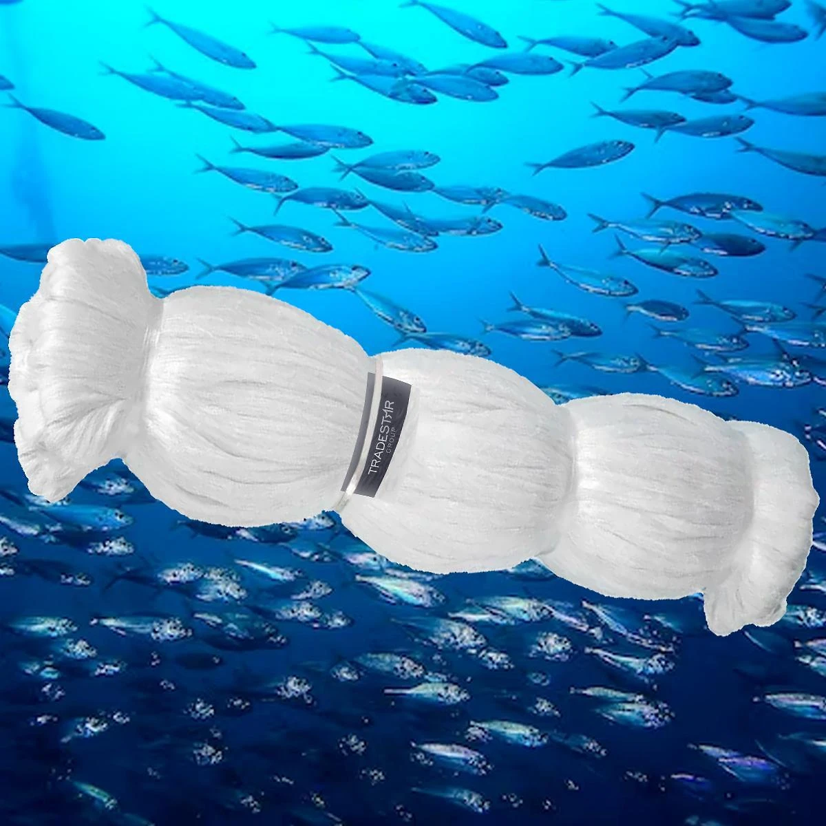 Miniatura Pano De Rede Pesca Para Tarrafa Fio Nylon 0,80 Malha 14 100M