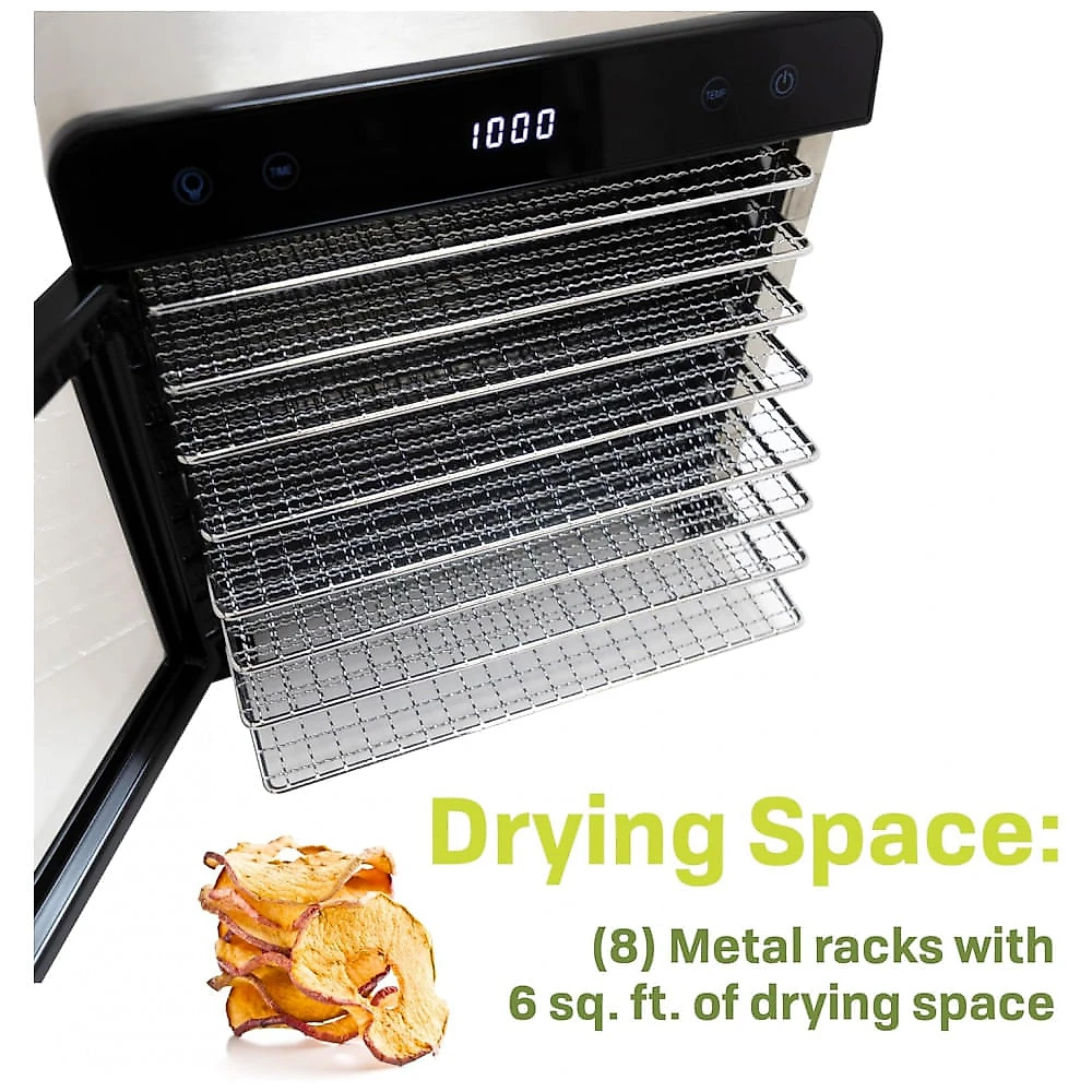 Desidratador de Alimentos Nesco 8 Bandejas Inox FD-8TSS Digital Timer 650W 120V