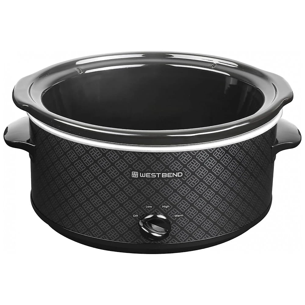 Panela Elétrica Slow Cooker West Bend Preta 5,7L Cerâmica Oval Tampa de Vidro 330W 110V
