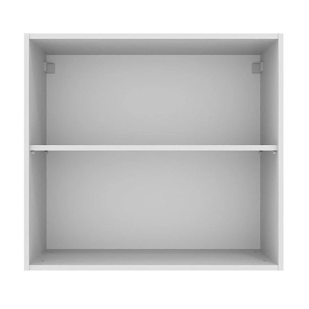 Armário de cozinha aéreo 70 cm 2 portas branco/preto agata madesa