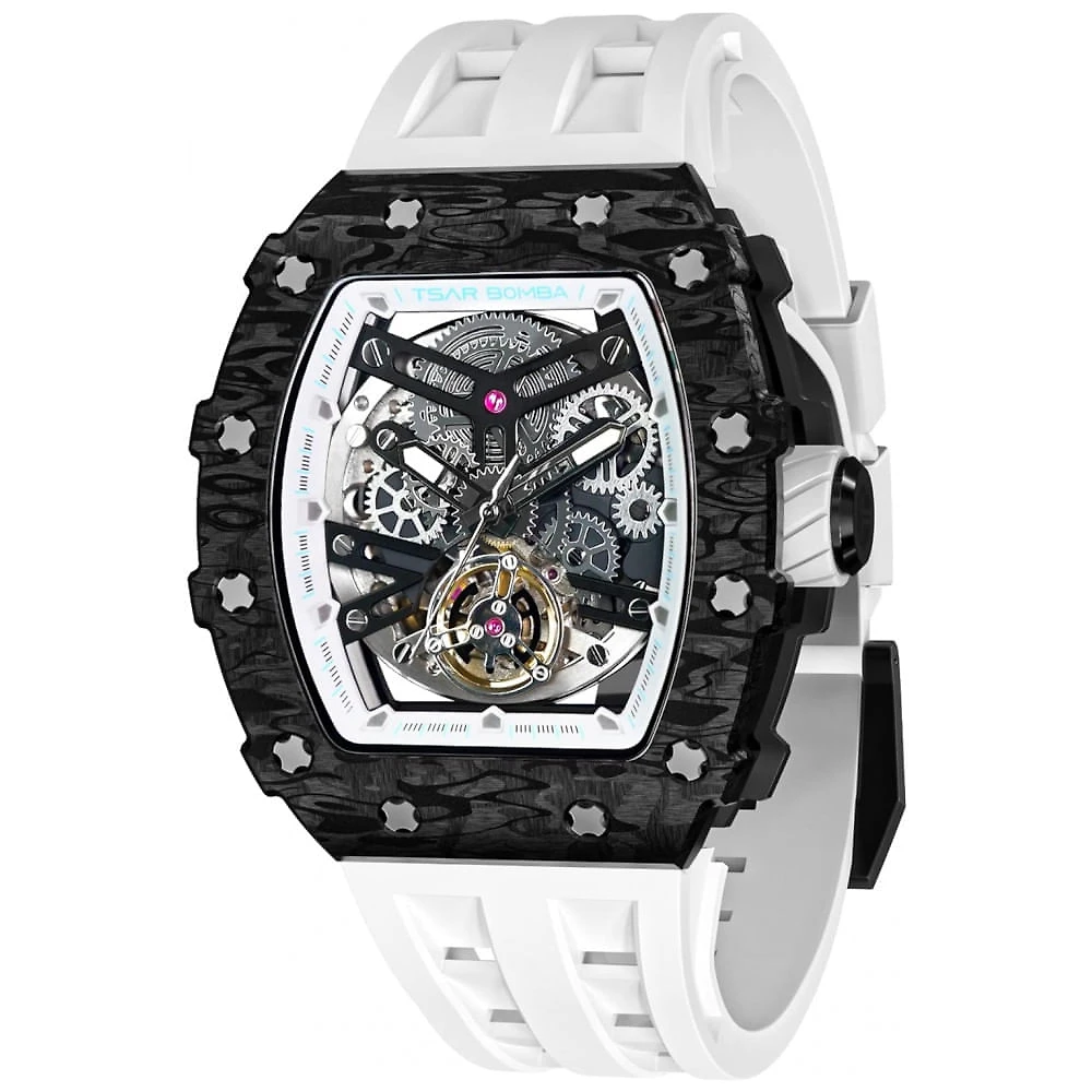 Relógio Masculino Analógico Automático Mecânico a Prova dÁgua 50M com Pulseira de Silicone, TSAR BOMBA TB8208SGLZ, Bran...