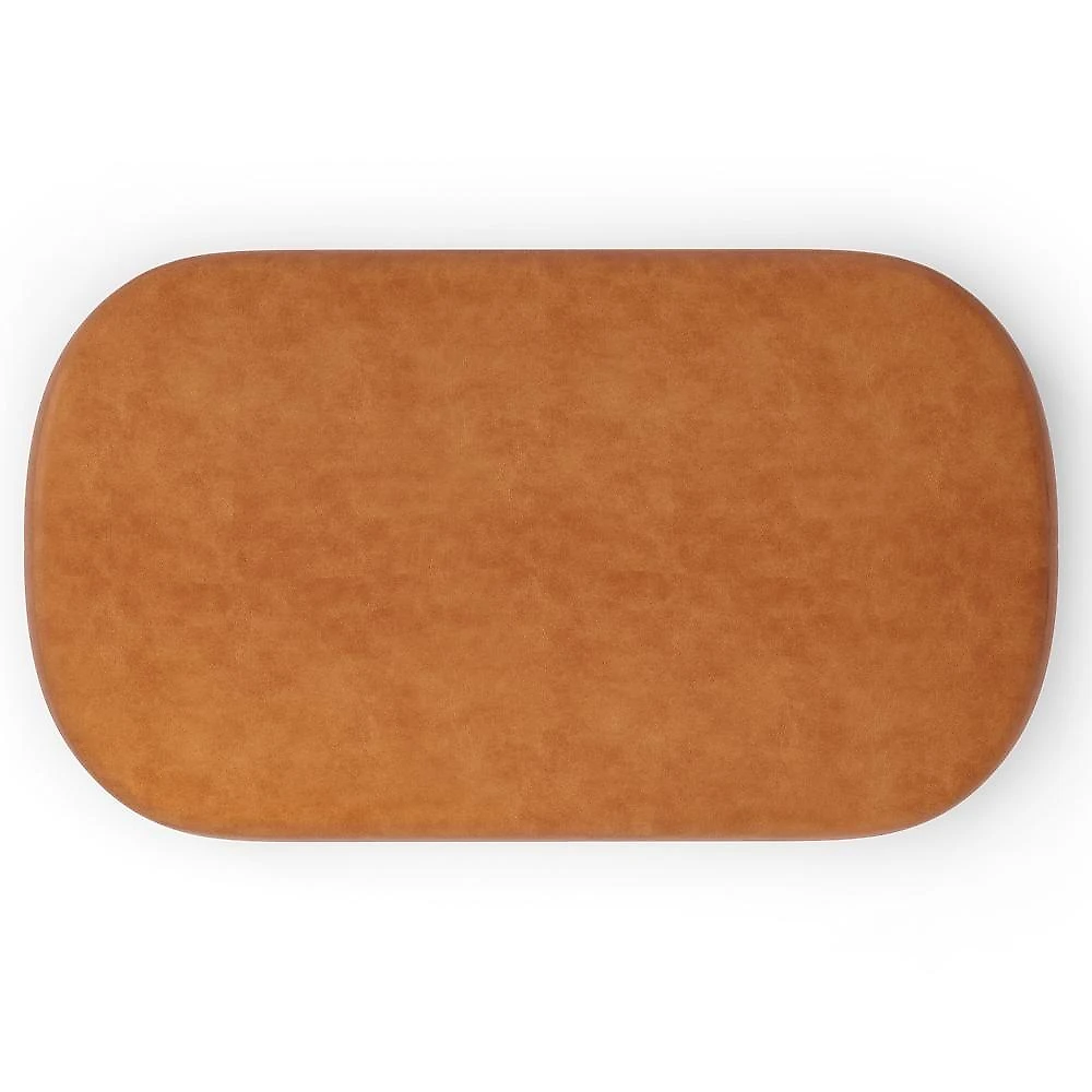 Kit 02 Puffs Decorativos Orgânicos Para Living Quarto 100cm Doha W01 Couríssimo Canela - Lyam Decor