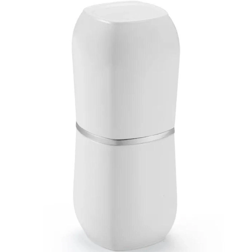 Porta Escova de Dente Arthi Conceito com Tampa para Acessórios de Higiene Plástico Branco