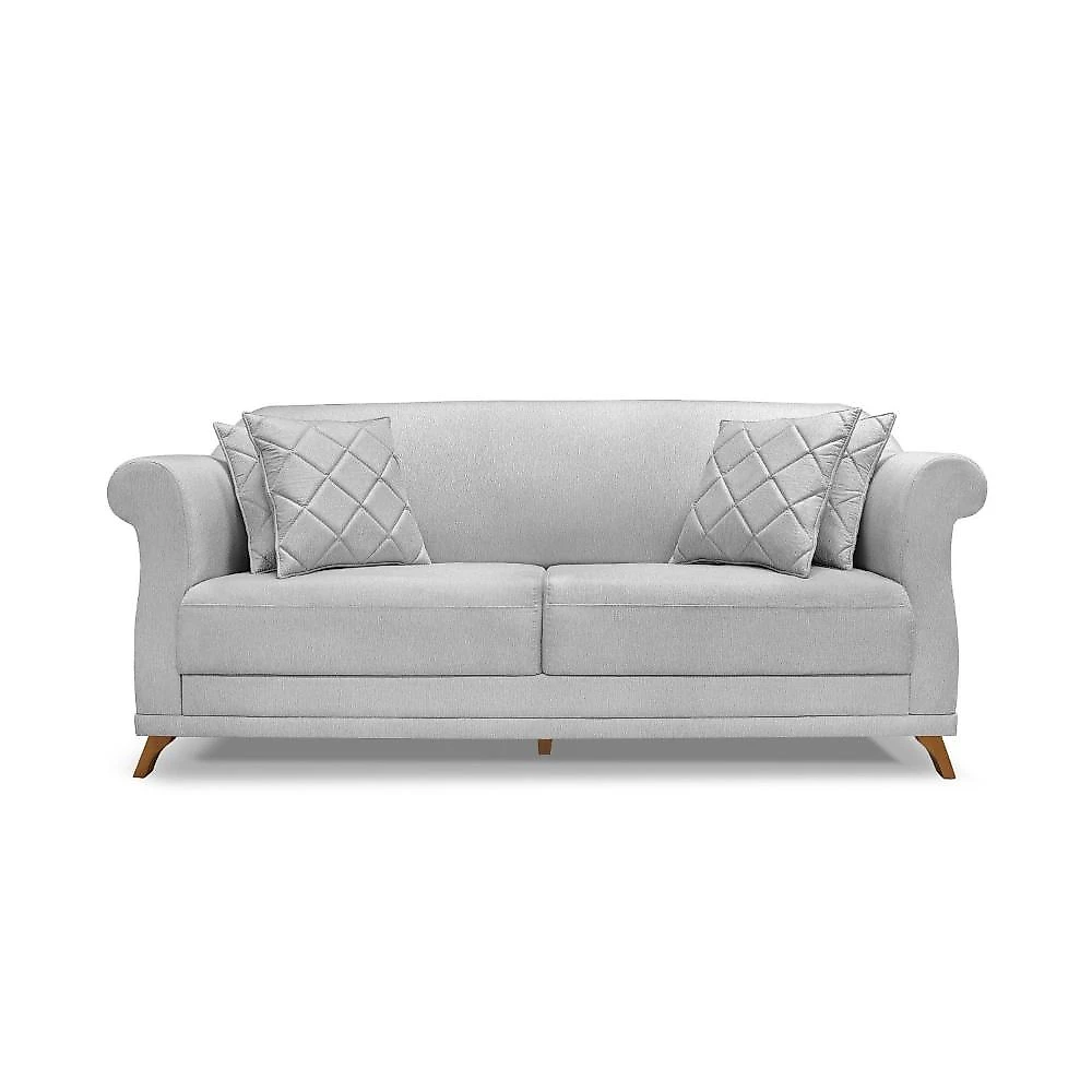 Sofá 3 Lugares 220cm Linho Arras Spezzia Decor Grigio