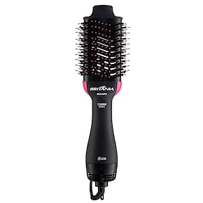 Escova Secadora Britânia BEC02PR Cabo Giratório Bivolt 1300W - Preta e Rosa