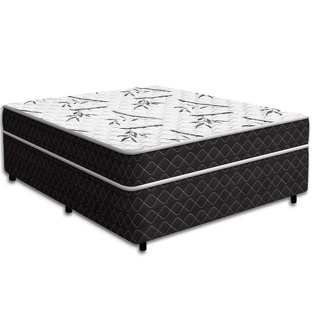 Cama Conjugada Benfica Espuma D33 Preto V-store Tamanho 128x188x50
