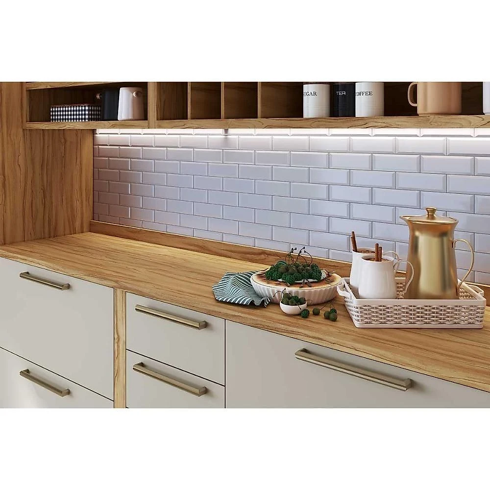 Cozinha Completa Syrah 3 Peças 2 Portas 3 Gavetas MDF 74.5cm Amêndoa