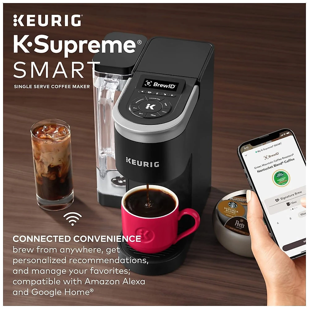 Máquina de Café Programável com 6 Configurações de Temperatura, 110V 1500W, Keurig, Preta