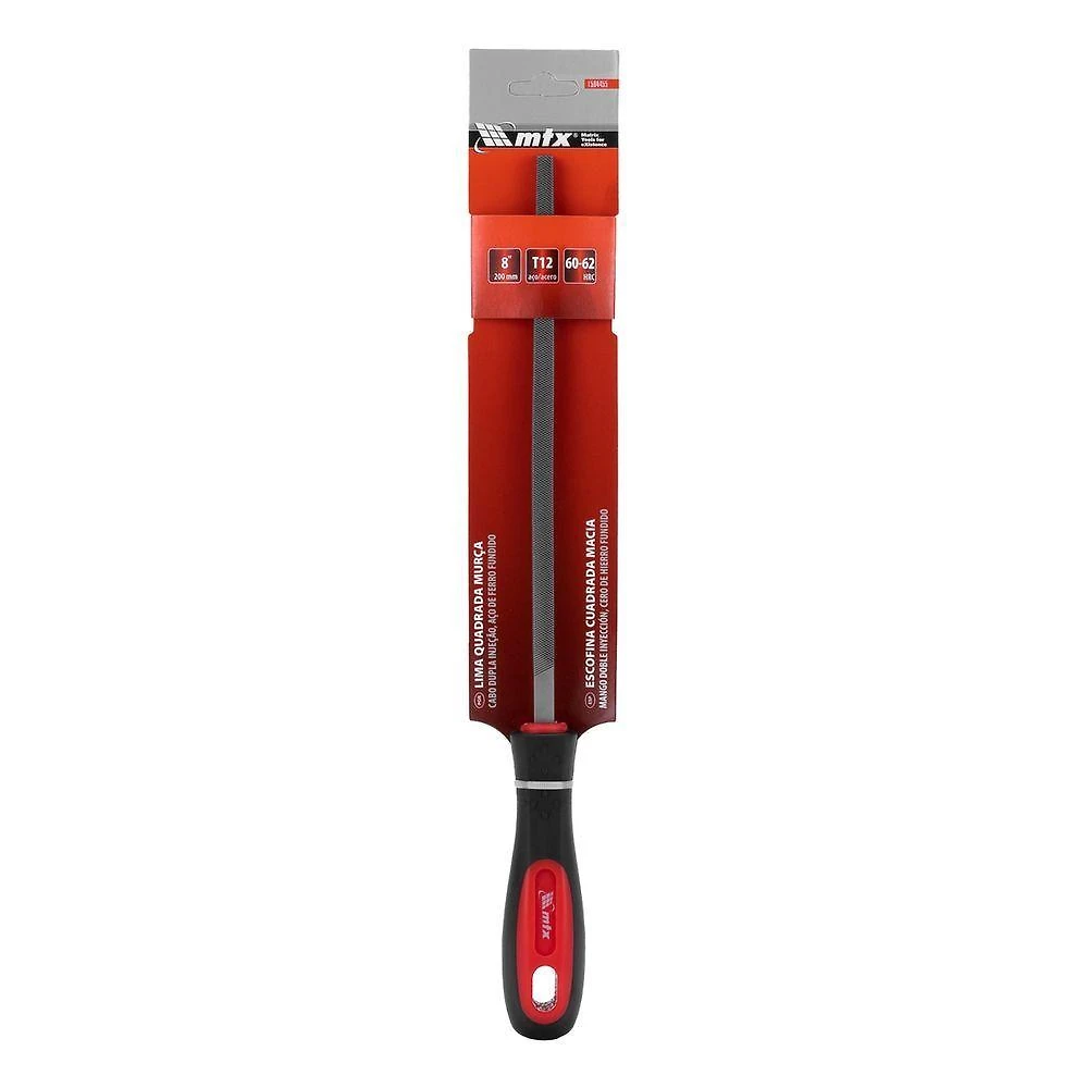 Lima Quadrada Murça 200mm 8'' 1584455 para Acabamento em Peças Metálicas Cabo Dupla Injeção MTX